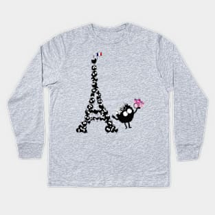 Selfie from Paris Kids Long Sleeve T-Shirt